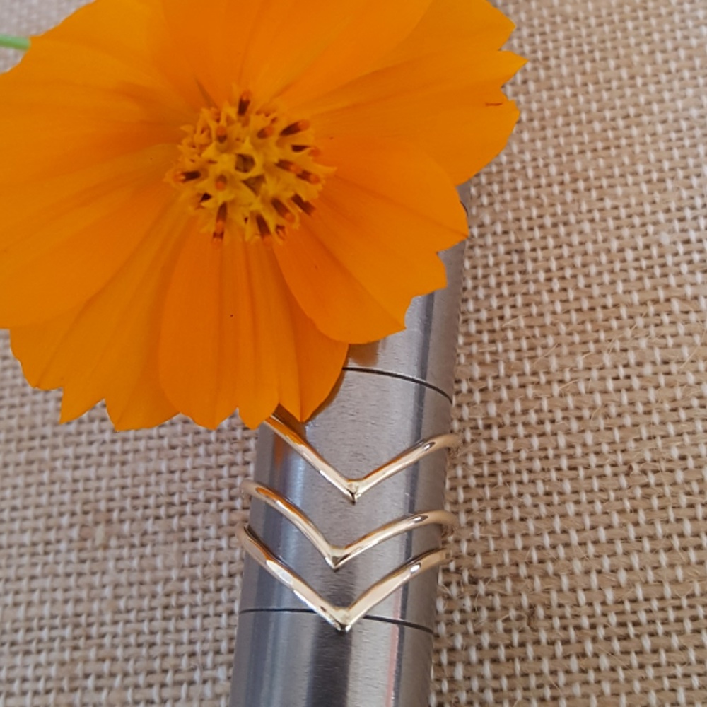 Stackable Chevron Rings - Picture 3 of 4